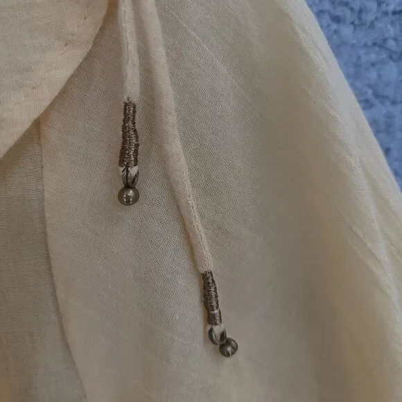 Free People Yellow Gauze Mini Dress XS - Picture 8 of 11